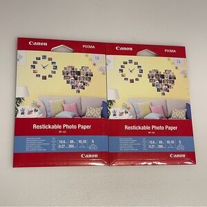 🆕 Canon pixma restickable  photo paper RP-101 pack of 2